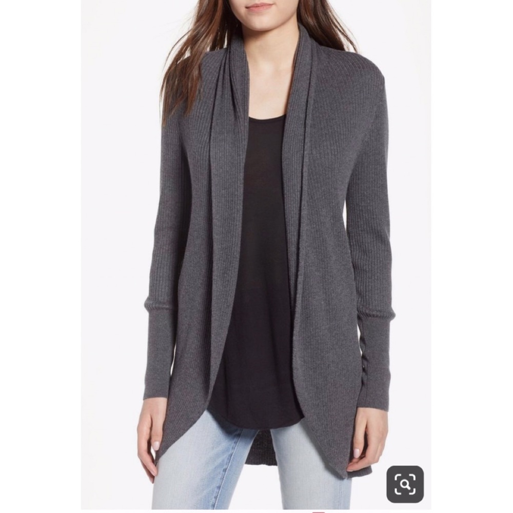 Leith Ribbed Shawl Cacoom Sweater